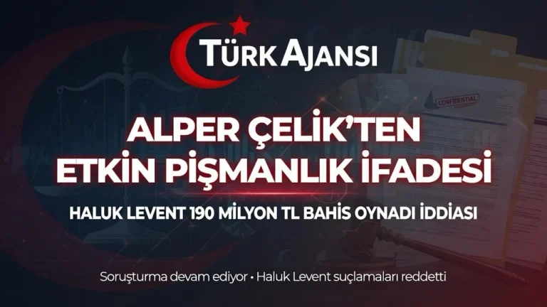 Haluk Levent 190 Milyon Liralık Bahis Oynadı İddiası: Alper Çelik’ten Etkin Pişmanlık İfadesi