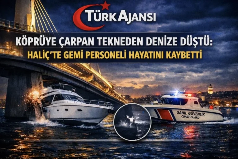 Köprüye Çarpan Tekneden Denize Düştü: Haliç’te Gemi Personeli Hayatını Kaybetti