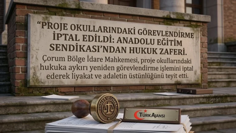 Proje Okulları: Anadolu Eğitim Sendikası Çorum’da Hukuk Zaferi Kazandı