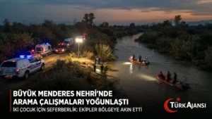 İncirliova’da Büyük Menderes Nehri’nde Kaybolan İki Çocuk İçin Arama Çalışması Sürüyor