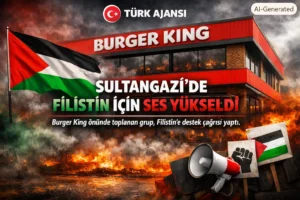 İstanbul’da Filistin Destek Kampanyası: Burger King Şubesi Önünde Protesto