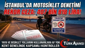 İstanbul’da Yaya ve Bisiklet Yolunu Kullanan Motosikletlilere Rekor Trafik Cezası