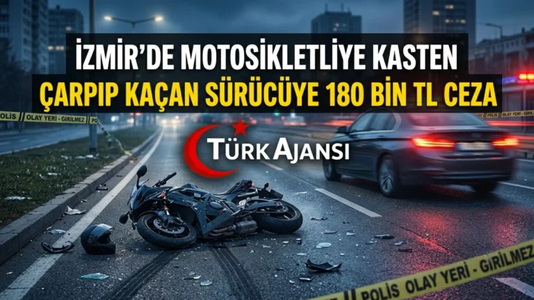 İzmir’de Motosikletliye Kasten Çarpıp Kaçan Sürücüye 180 Bin TL Ceza