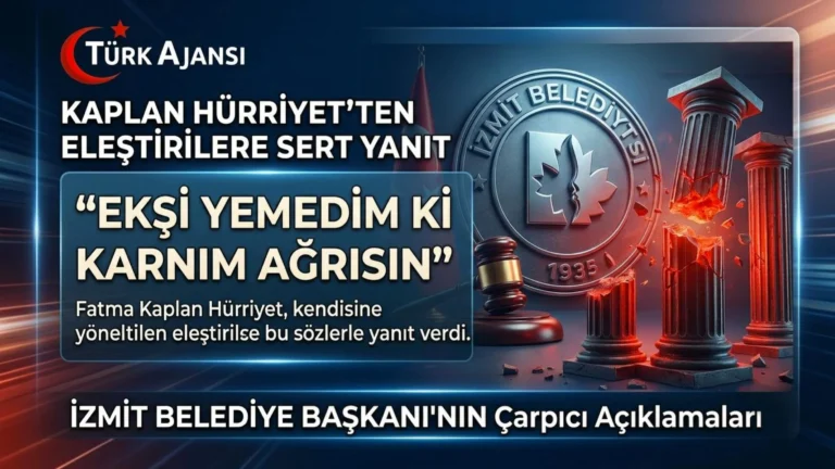 İzmit Belediye Başkanı Fatma Kaplan Hürriyet’ten Sert Mesaj: Gönlüm Rahat