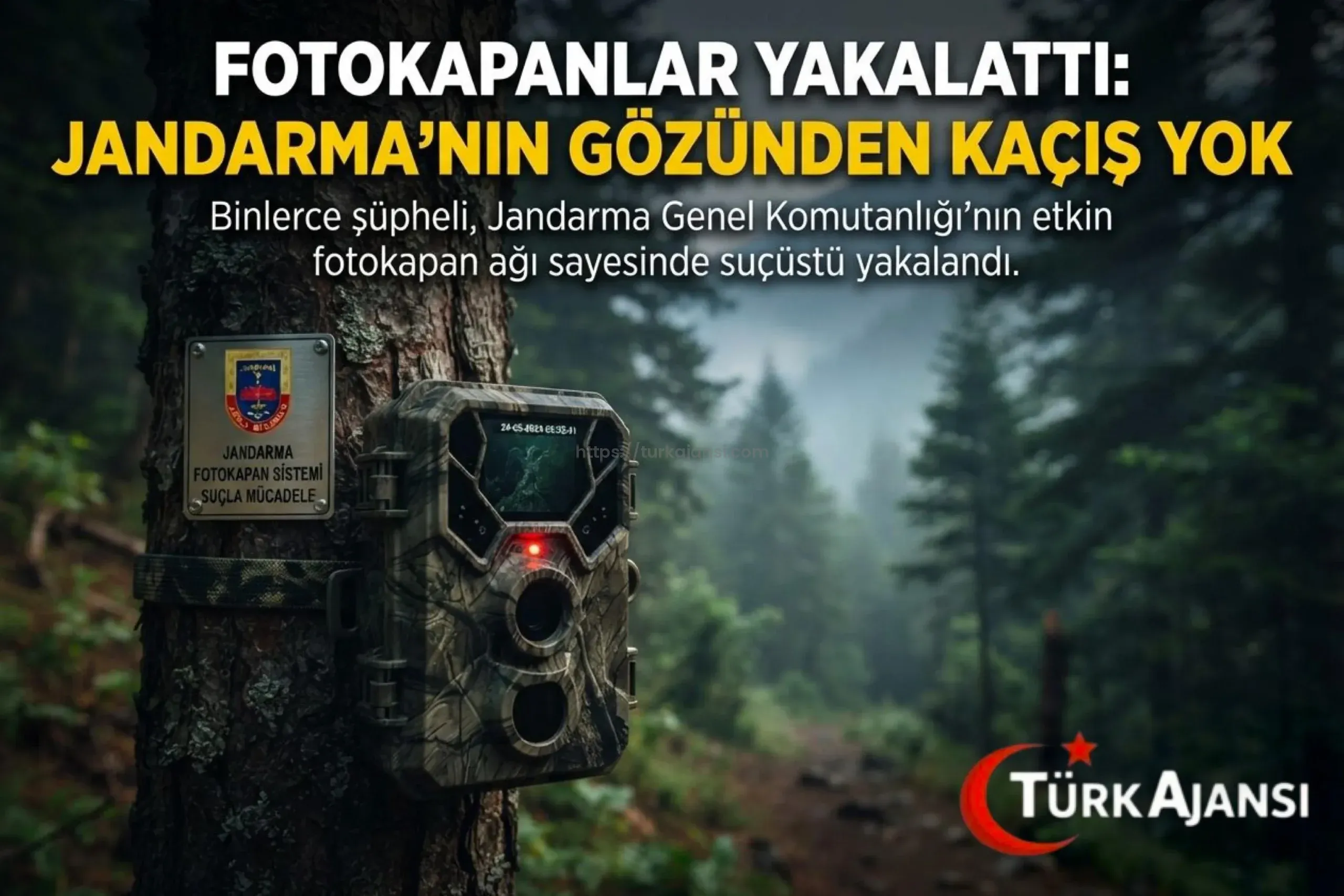Jandarma’dan Suçla Mücadelede Teknolojik Hamle: Fotokapan Sistemiyle 1.847 Şüpheli Yakalandı