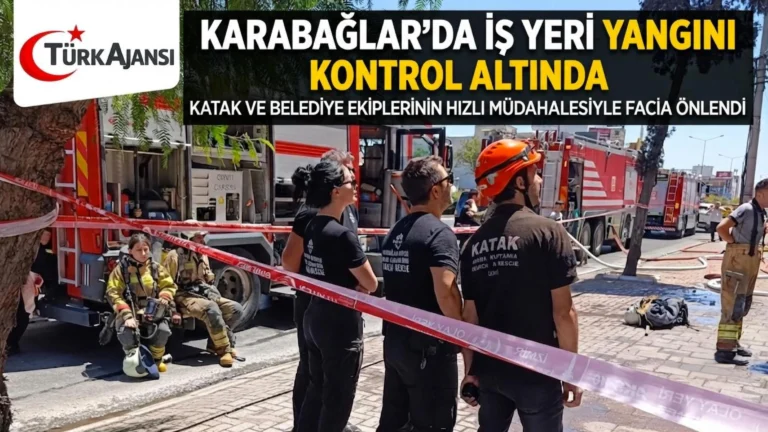 Karabağlar’da İş Yeri Yangını: Ekipler Alevleri Kontrol Altına Aldı
