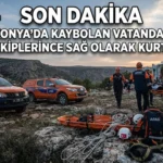 Konya’da Kaybolan Vatandaş AFAD Ekiplerince Sağ Olarak Kurtarıldı