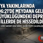 Malatya’da 5,10 Büyüklüğünde Deprem Meydana Geldi