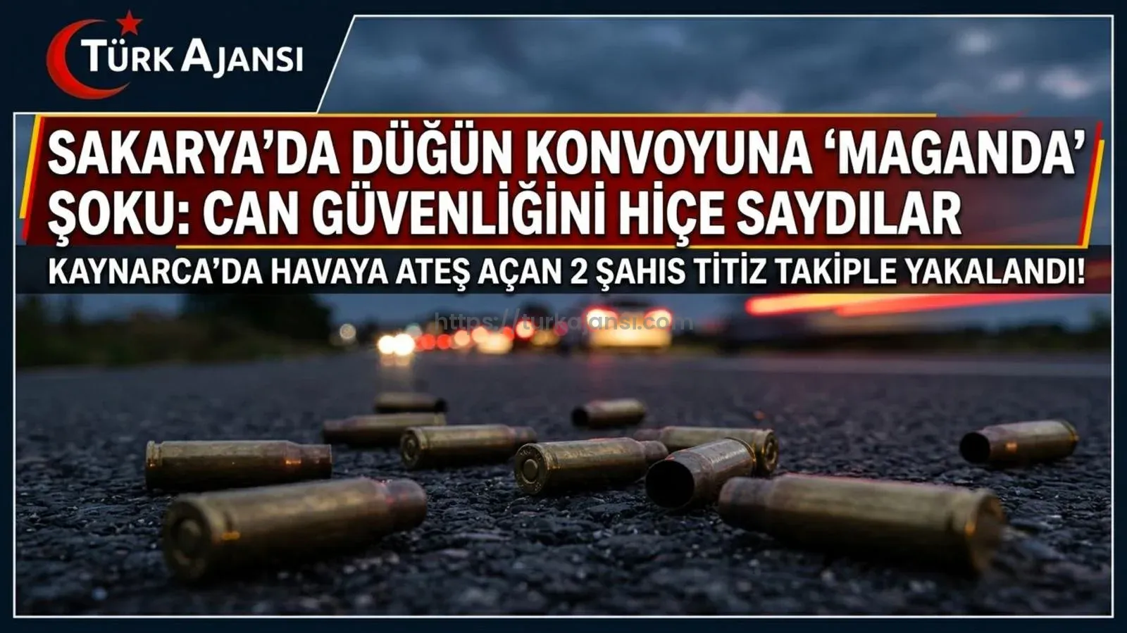 Sakarya’da Düğün Konvoyunda Havaya Ateş Açan 2 Şüpheliye Ceza