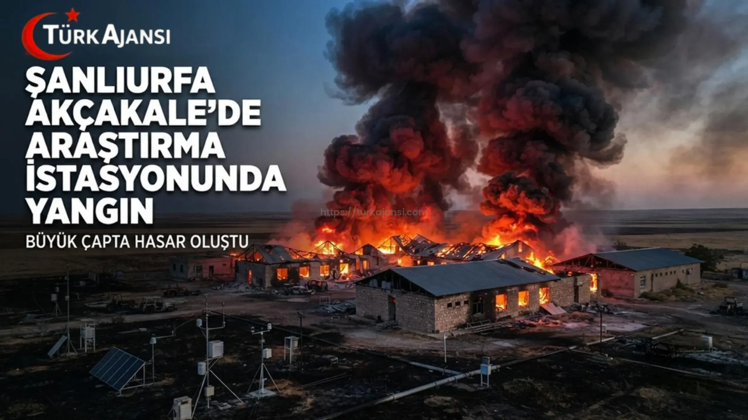 Şanlıurfa Akçakale’de Araştırma İstasyonunda Yangın