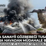 Savunma Sanayii Gözbebeği TUSAŞ – TEI’de Yangına Havadan Müdahale Başladı