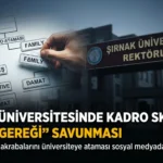 Şırnak Üniversitesi Rektörü’nün Akraba Atamaları Açıklaması Tepki Çekti