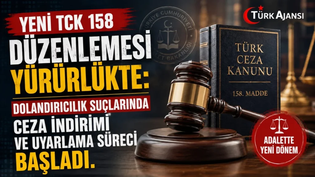 Yeni TCK 158 Düzenlemesi Yürürlükte: Dolandırıcılık Suçlarında Ceza İndirimi ve Uyarlama Süreci Başladı
