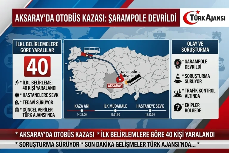 Aksaray’da Otobüs Kazası – 40 Yaralı
