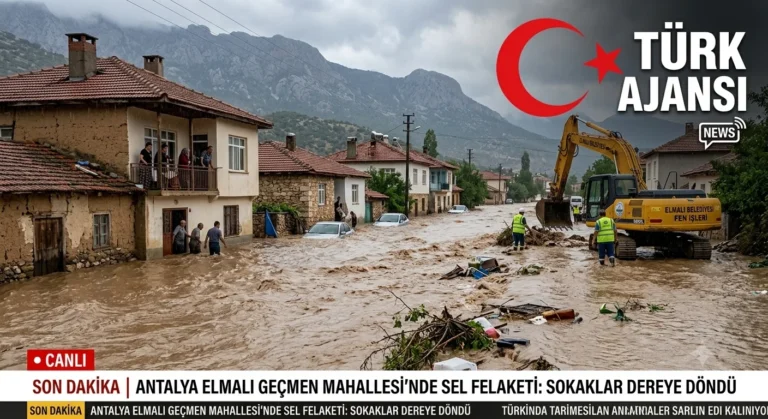 Alanya’da Sağanak Yağış Sele Dönüştü: Mahalle Dereye Döndü