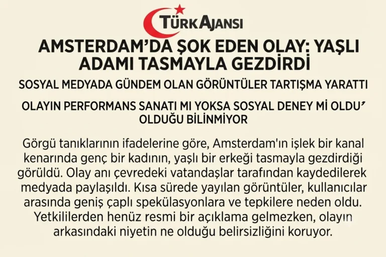 Amsterdam’da Kadının Yaşlı Adamı Tasmayla Gezdirme Görüntüleri Sosyal Medyada Yankı Uyandırdı
