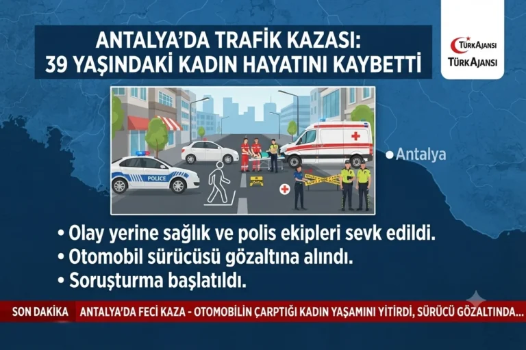 Antalya’da Trafik Kazasında 39 Yaşındaki Kadın Hayatını Kaybetti