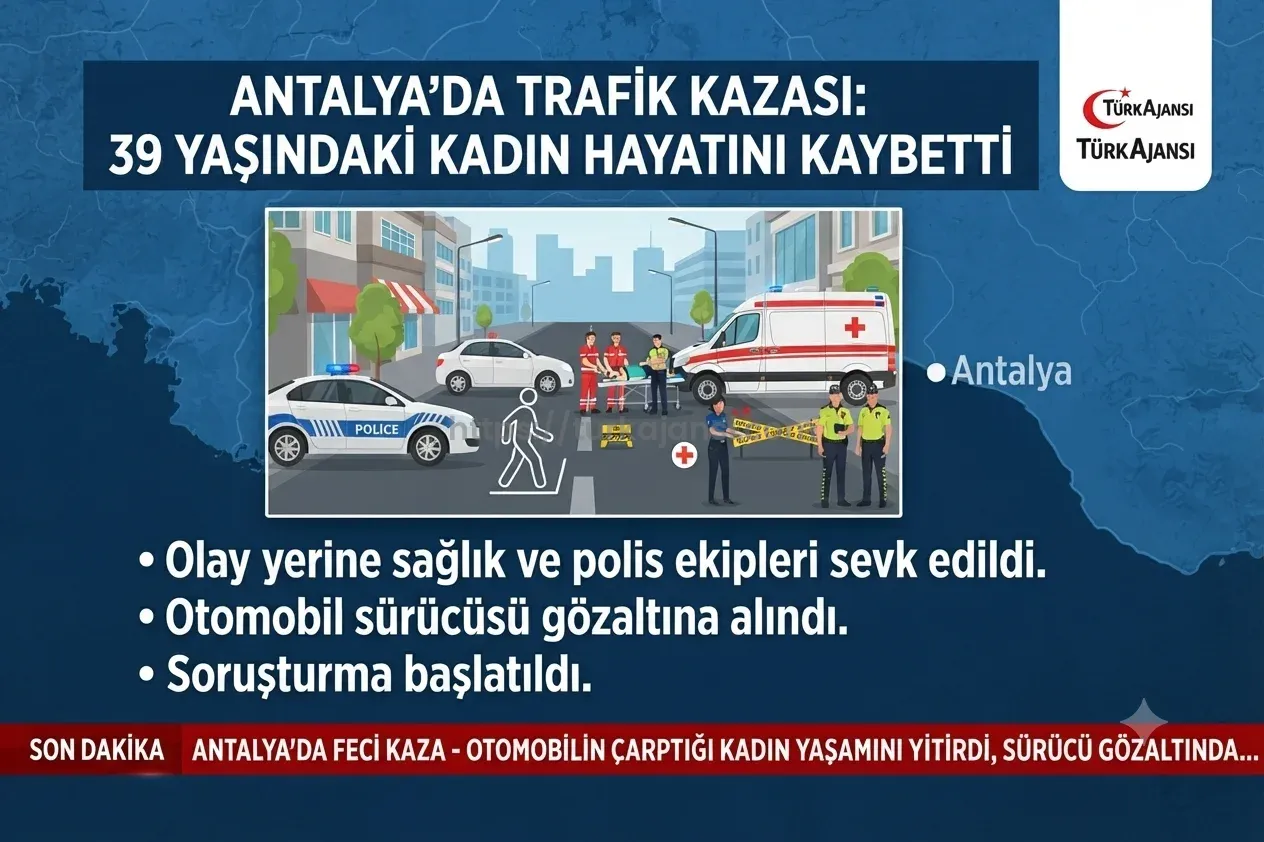 Antalya’da Trafik Kazasında 39 Yaşındaki Kadın Hayatını Kaybetti