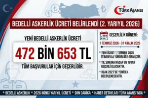 Bedelli Askerlik Ücreti 2026 – 472 Bin 653 TL Oldu