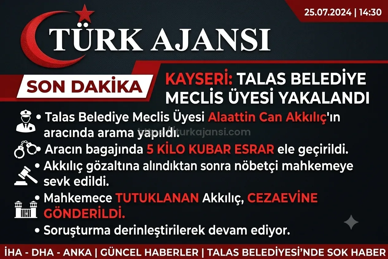 Kayseri’de CHP’li Meclis Üyesi Alaattin Can Akkılıç Tutuklandı