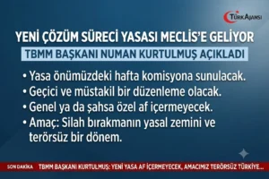 Numan Kurtulmuş Çözüm Süreci Yasası Kapsamını Açıkladı