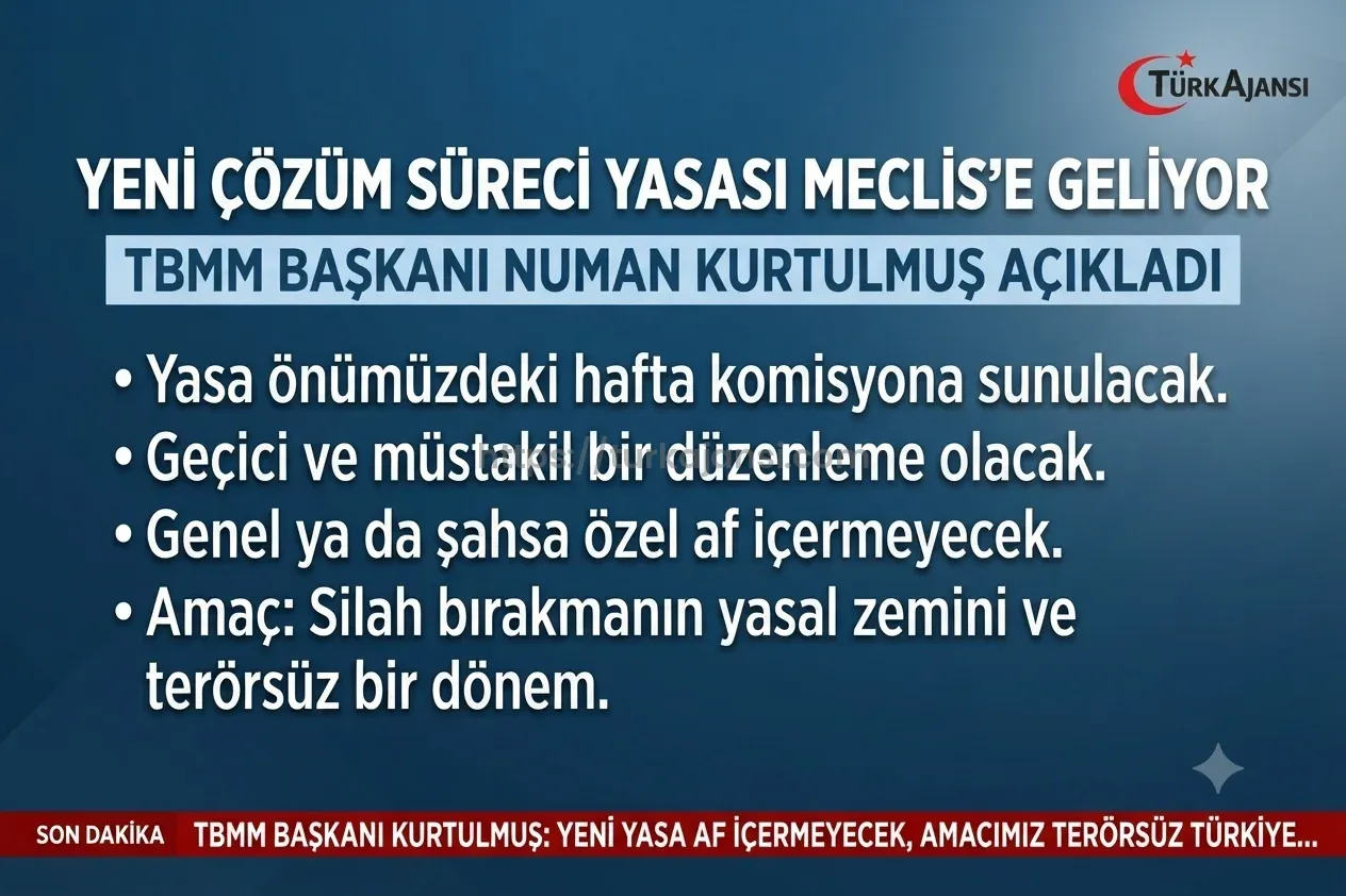 Numan Kurtulmuş Çözüm Süreci Yasası Kapsamını Açıkladı