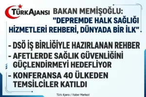 Sağlık Bakanı Memişoğlu: Depremde Halk Sağlığı Hizmetleri Rehberi Dünyada Bir İlk