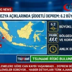 Endonezya’da 6.2 Büyüklüğünde Deprem – Panik Yaşandı