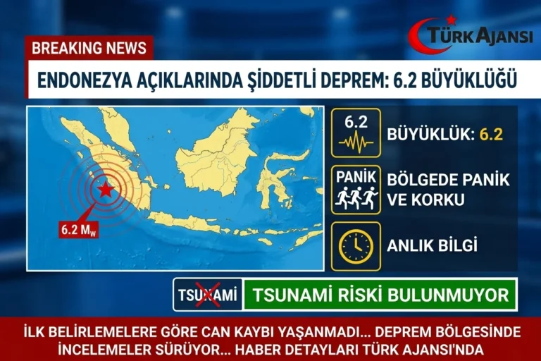 Endonezya’da 6.2 Büyüklüğünde Deprem – Panik Yaşandı