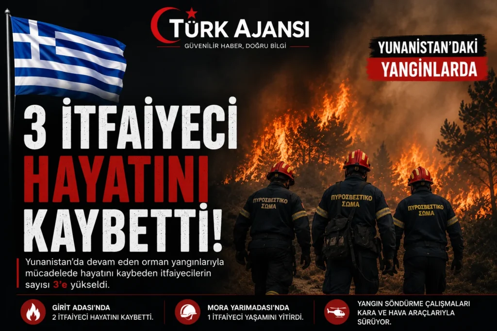 Yunanistan’daki Yangınlarda 3 İtfaiyeci Hayatını Kaybetti