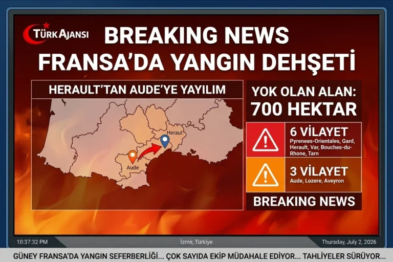 Fransa Herault Yangın – 700 Hektar Küle Döndü, Güneyde Alarm
