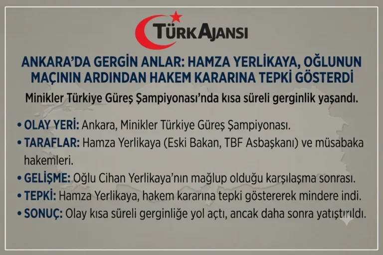 Ankara’daki Minikler Türkiye Güreş Şampiyonası’nda Gerginlik