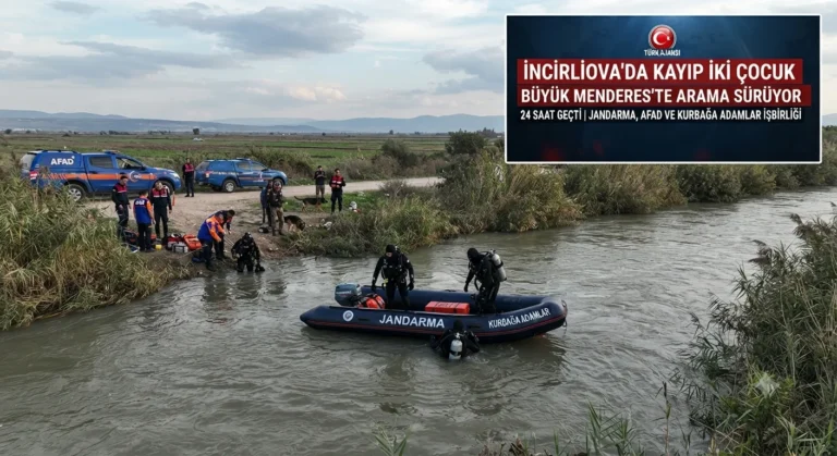 İncirliova’da Büyük Menderes’te Kaybolan 2 Çocuk İçin Arama Sürüyor