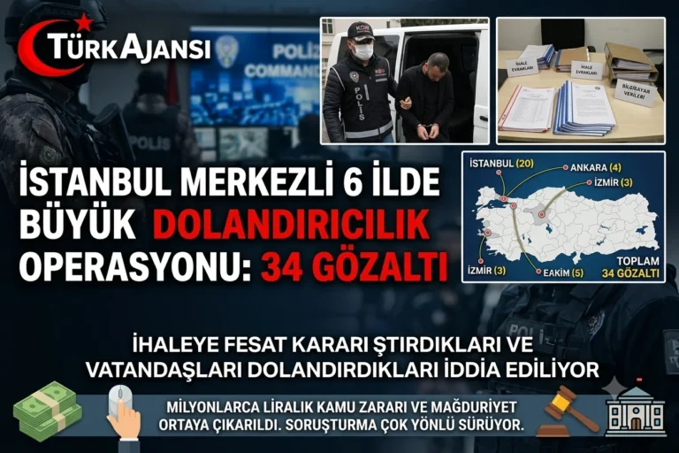 İstanbul Merkezli 6 İlde Dolandırıcılık Operasyonu: 34 Şüpheli Gözaltında