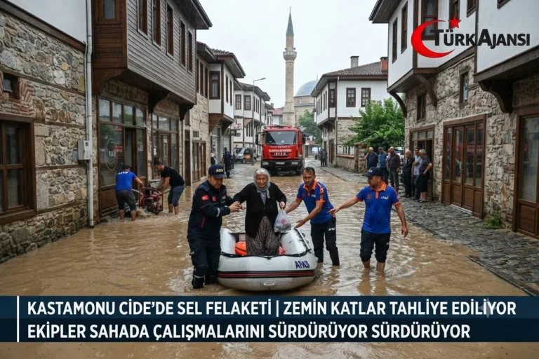 Kastamonu’da Su Baskınları Nedeniyle Zemin Katlarda Yaşayanlar Tahliye Edildi