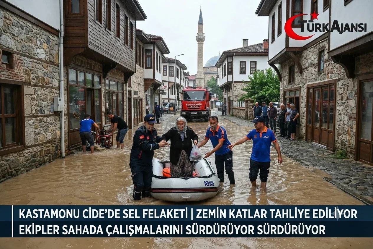 Kastamonu’da Su Baskınları Nedeniyle Zemin Katlarda Yaşayanlar Tahliye Edildi