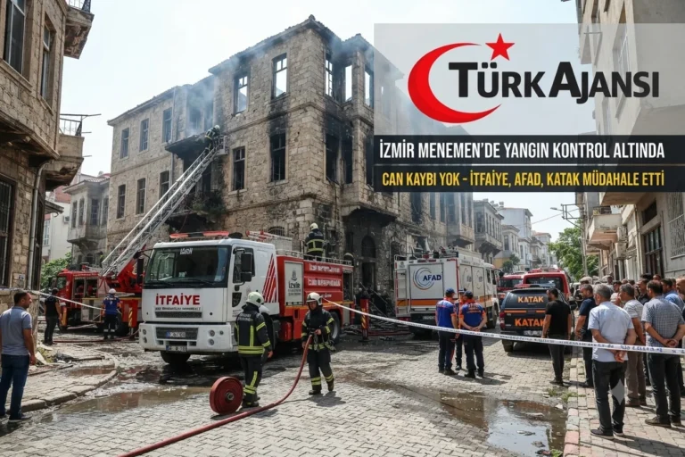 İzmir Menemen’de 7601 Sokakta Apartman Yangını Çıktı