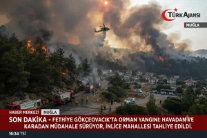 Mugla Fethiye’de Orman Yangini Kontrol Altina Aliniyor