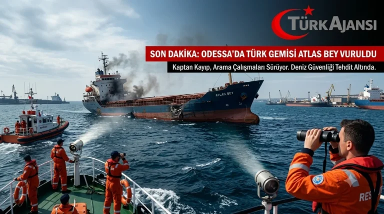 Odessa’da Kritik Gece: Türk Şirketine Ait “Atlas Bey” Gemisi Vuruldu, Kaptan Kayıp