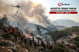 Antalya’da Orman Yangınına Havadan ve Karadan Müdahale