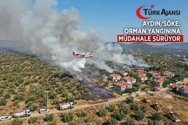 Aydın’da Zeytinlik ve Makilik Alanda Yangın