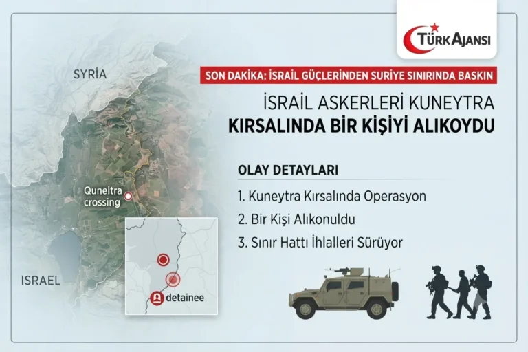 Suriye Sınırında İsrail İhlali: Kuneytra’da Bir Kişi Alıkonuldu