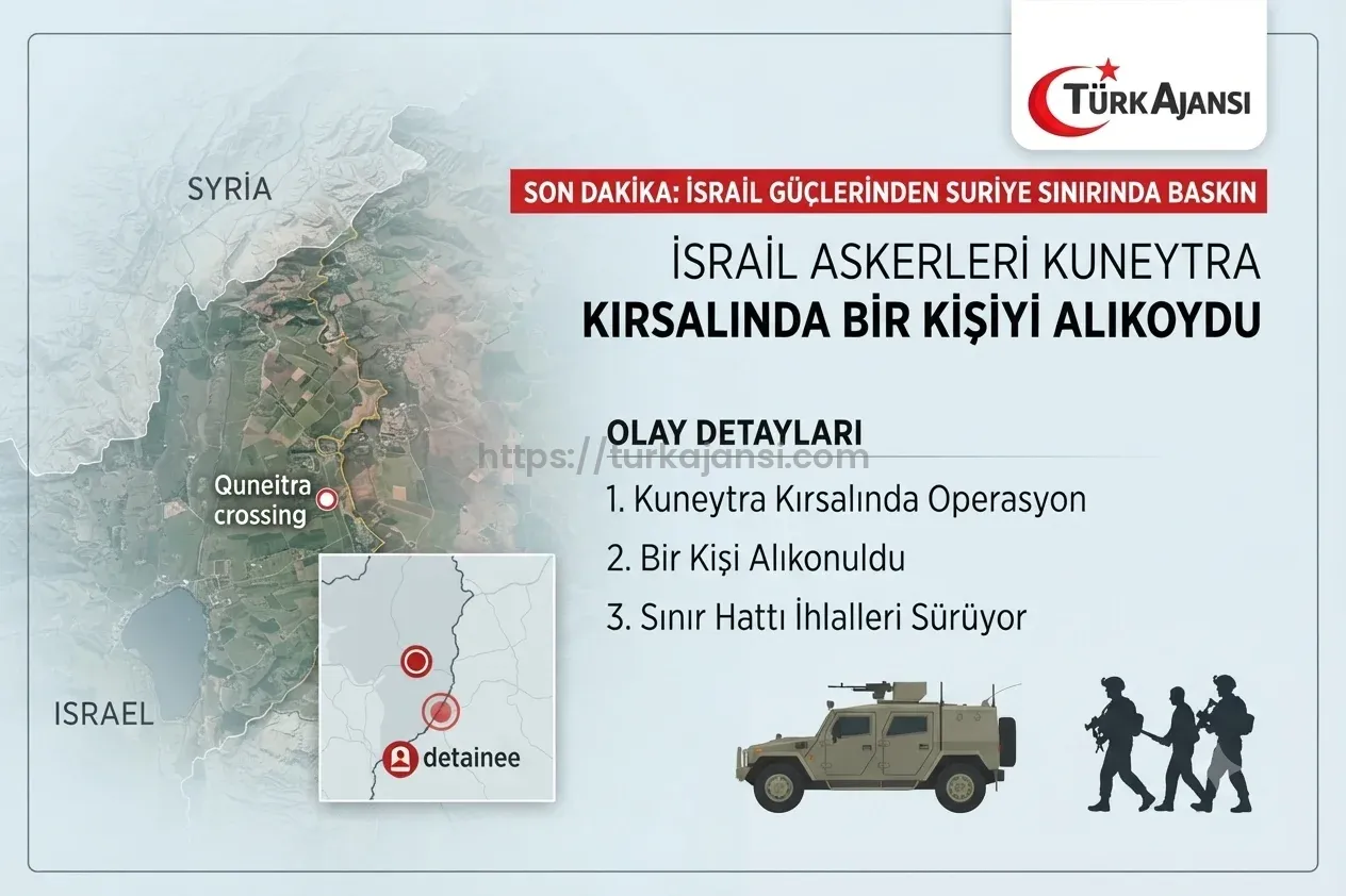 Suriye Sınırında İsrail İhlali: Kuneytra’da Bir Kişi Alıkonuldu