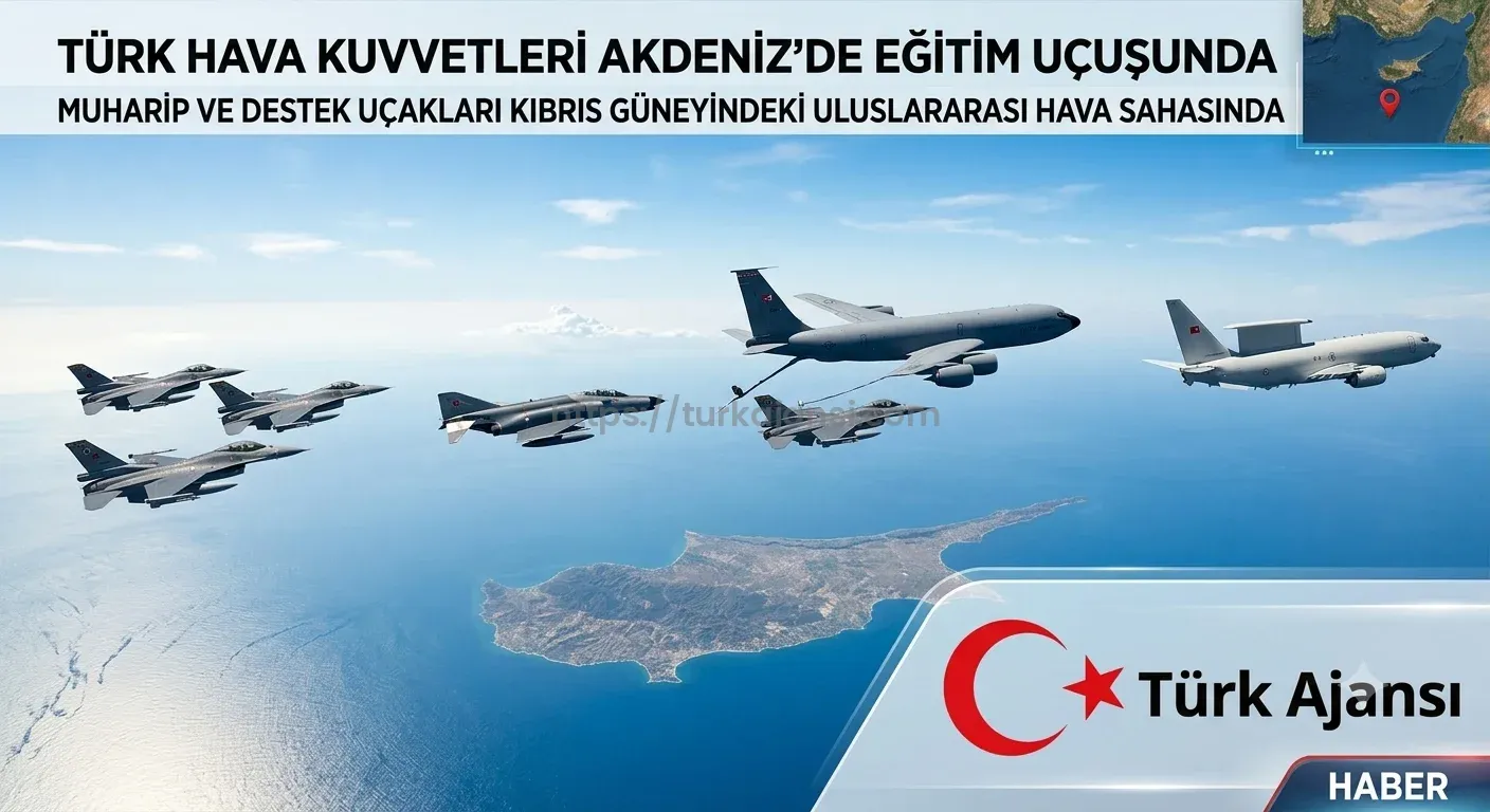 Türk Hava Kuvvetleri Kıbrıs Güneyinde Eğitim Uçuşu Yaptı