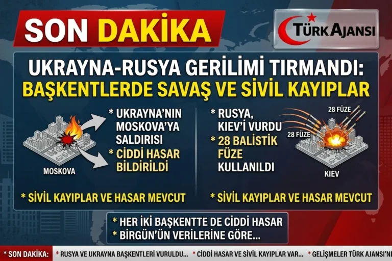 Rusya Kiev’i 28 Balistik Füzeyle Vurdu – Moskova’ya Misilleme