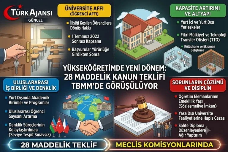 TBMM’de Yükseköğretim Düzenlemesi: 28 Maddelik Teklif Komisyona Sunuldu