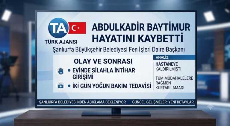 Şanlıurfa Büyükşehir Belediyesi’nde Acı Olay: Daire Başkanı Abdulkadir Baytimur Hayatını Kaybetti