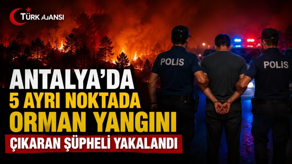 Antalya’da 5 Ayrı Noktada Orman Yangını Çıkaran Şüpheli Yakalandı 6 Antalya’da 5 Ayrı Noktada Orman Yangını Çıkaran Şüpheli Yakalandı